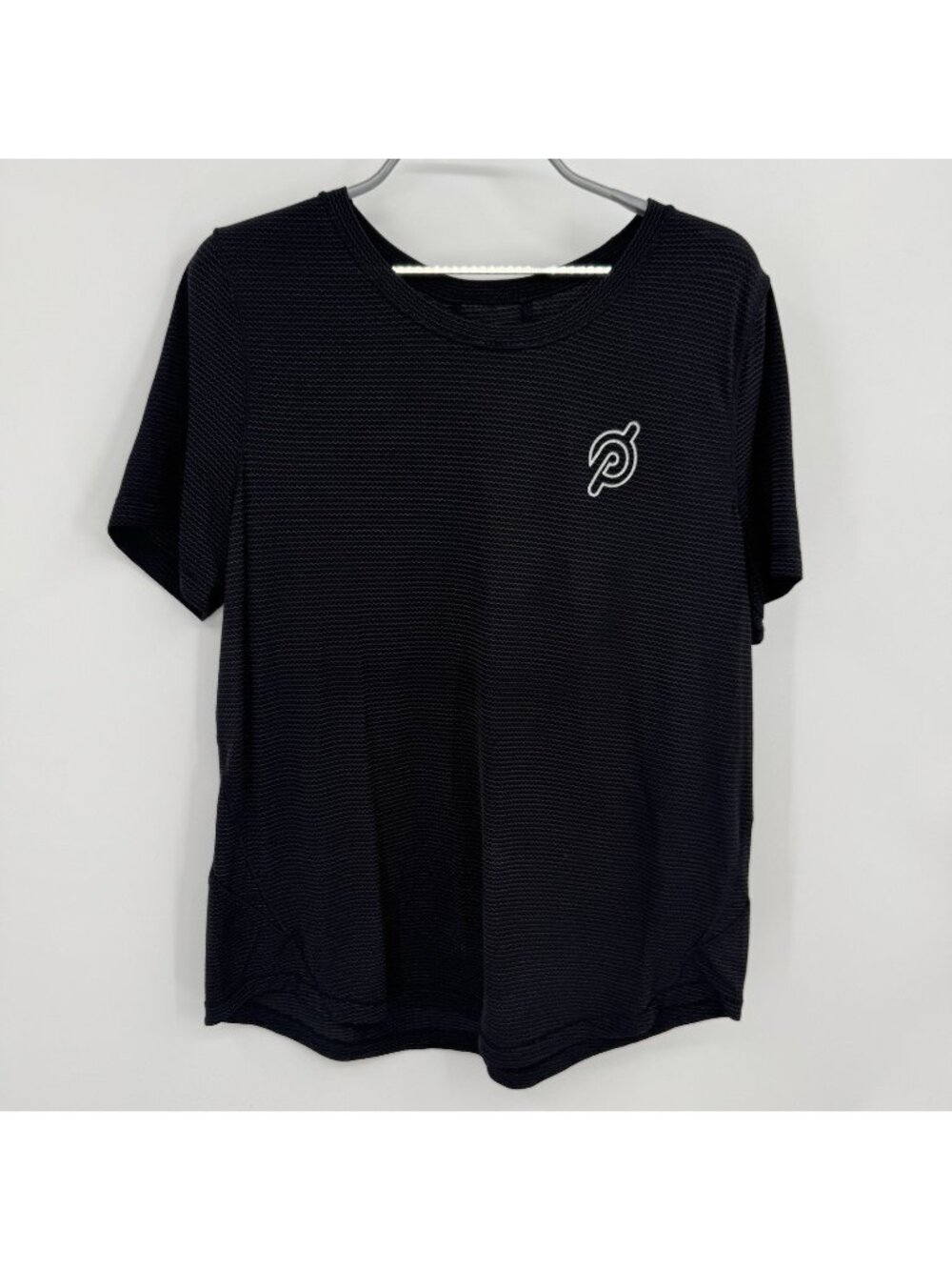 Lululemon x Peloton Black Stripe Short Sleeve Top size 10